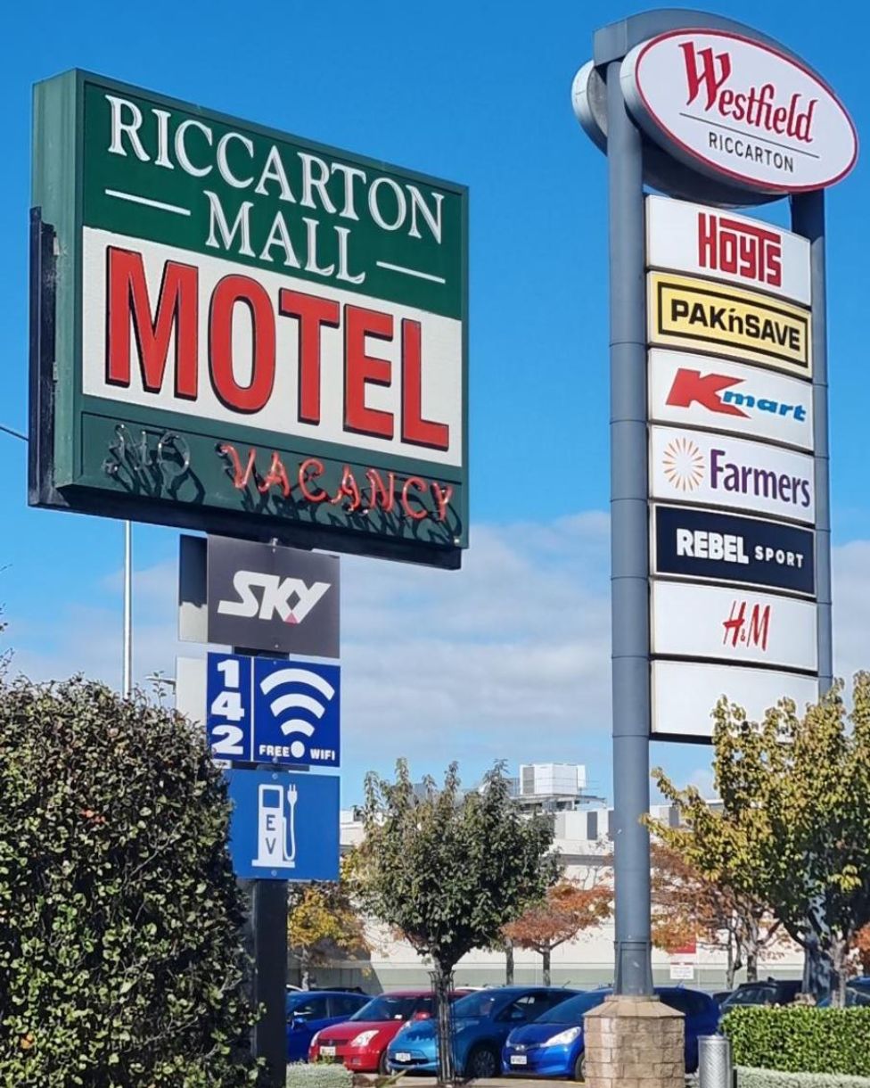 Westfield Riccarton across the road from the motel